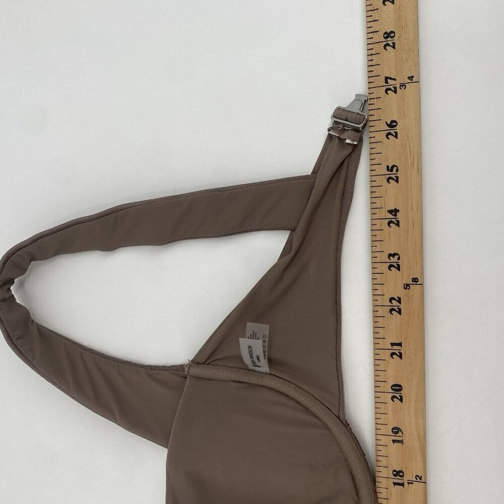 Devon Windsor Size XL Rue Top Bikini Taupe Brown Satin Swim Top - Picture 9 of 13